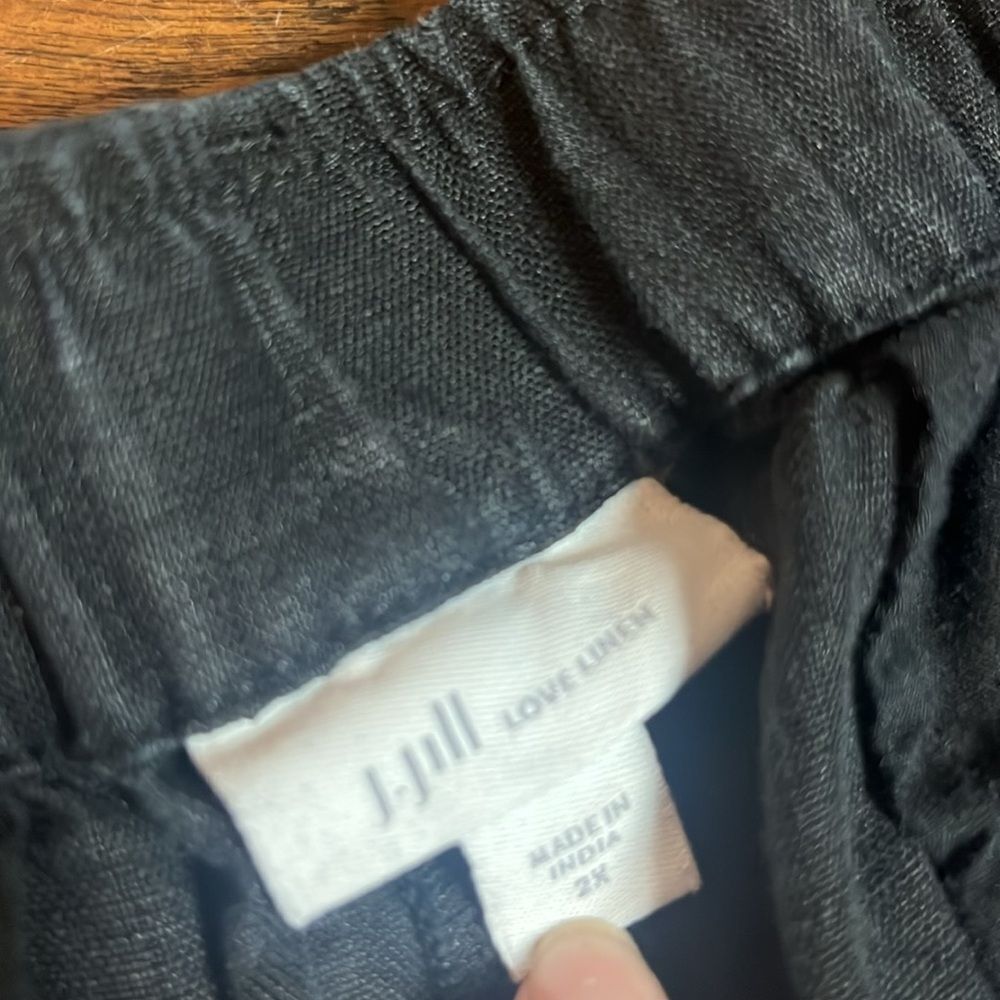 J. Jill Black Patch Pocket Linen Shorts, size 2X - Picture 5 of 9